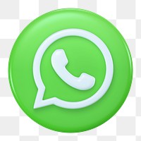 WhatsApp icon for social media in 3D design png. 25 MAY 2022 - BANGKOK, THAILAND