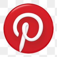 Pinterest icon for social media in 3D design png. 25 MAY 2022 - BANGKOK, THAILAND