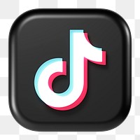 TikTok icon for social media in 3D design png. 25 MAY 2022 - BANGKOK, THAILAND