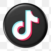 TikTok icon for social media in 3D design png. 25 MAY 2022 - BANGKOK, THAILAND