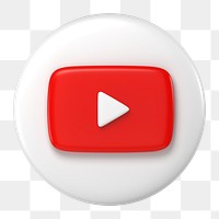 YouTube icon for social media in 3D design png. 25 MAY 2022 - BANGKOK, THAILAND