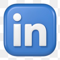 LinkedIn icon for social media in 3D design png. 25 MAY 2022 - BANGKOK, THAILAND