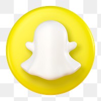 Snapchat icon for social media in 3D design png. 25 MAY 2022 - BANGKOK, THAILAND