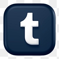 Tumblr icon for social media in 3D design png. 25 MAY 2022 - BANGKOK, THAILAND