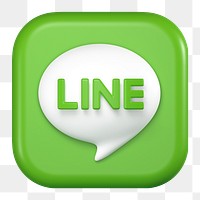 LINE icon for social media in 3D design png. 25 MAY 2022 - BANGKOK, THAILAND