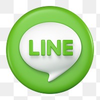 LINE icon for social media in 3D design png. 25 MAY 2022 - BANGKOK, THAILAND