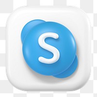 Skype icon for social media in 3D design png. 25 MAY 2022 - BANGKOK, THAILAND