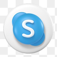 Skype icon for social media in 3D design png. 25 MAY 2022 - BANGKOK, THAILAND