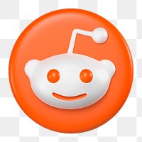 Reddit icon for social media in 3D design png. 25 MAY 2022 - BANGKOK, THAILAND