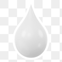 Milk drop, dairy png icon sticker, transparent background