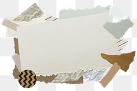 Aesthetic paper craft png frame sticker, transparent background