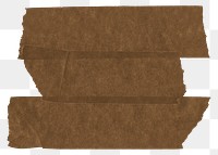 Brown paper tapes png sticker, journal collage element, transparent background