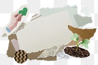 Aesthetic environment png frame, paper collage, transparent background