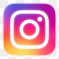 Instagram icon for social media in neon design png. 13 MAY 2022 - BANGKOK, THAILAND