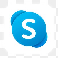 Skype icon for social media in neon design png. 13 MAY 2022 - BANGKOK, THAILAND