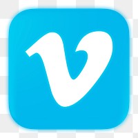 Vimeo icon for social media in neon design png. 13 MAY 2022 - BANGKOK, THAILAND