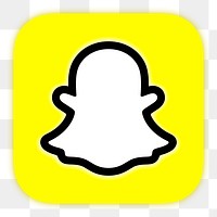 Snapchat icon for social media in neon design png. 13 MAY 2022 - BANGKOK, THAILAND