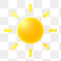 Sun, weather png icon sticker, neon glow design, transparent background