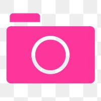 Camera app png icon sticker, flat graphic on transparent background