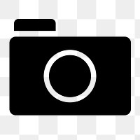 Camera app png icon sticker, flat graphic on transparent background