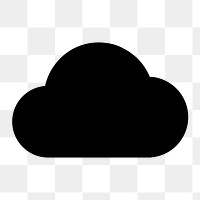 Cloud storage png icon sticker, flat graphic on transparent background