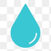 Water drop, environment png icon sticker, flat graphic on transparent background