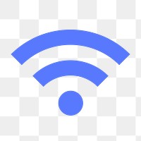 Wifi network png icon sticker, flat graphic on transparent background