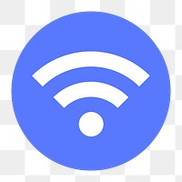 Wifi network png icon sticker, flat graphic on transparent background