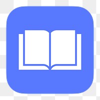 Open book, education png icon sticker, flat graphic on transparent background