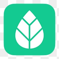 Leaf, environment png icon sticker, flat graphic on transparent background