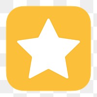 Star shape png icon sticker, flat graphic, transparent background