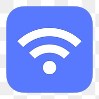 Wifi network png icon sticker, flat graphic on transparent background