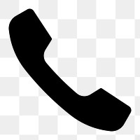 Phone call png app icon sticker, flat graphic on transparent background