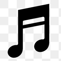 Music note app png icon sticker, flat graphic on transparent background