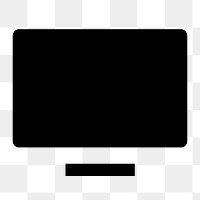 Computer screen png icon sticker, flat graphic on transparent background