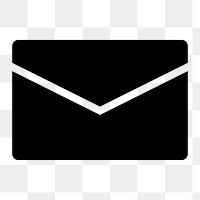 Envelope email png icon sticker, flat graphic on transparent background