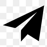 Paper plane png direct message icon sticker, flat graphic on transparent background