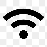 Wifi network png icon sticker, flat graphic on transparent background