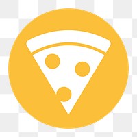 Pizza png icon sticker, circle badge, transparent background