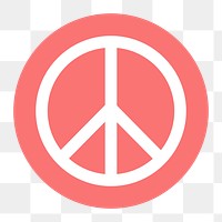 Peace symbol png icon sticker, circle badge, transparent background