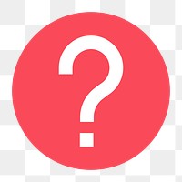 Question mark png icon sticker, circle badge, transparent background