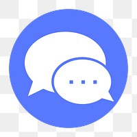 Speech bubble png icon sticker, circle badge, transparent background