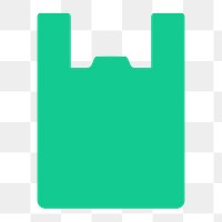 Plastic bag icon png sticker, flat design, transparent background