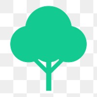 Tree, environment icon png sticker, flat design, transparent background