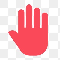 Hand icon png sticker, flat design, transparent background