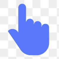 Pointing hand icon png sticker, flat design, transparent background