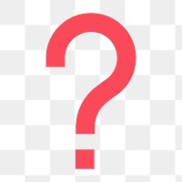 Question mark icon png sticker, flat design, transparent background