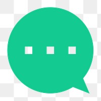 Speech bubble icon png sticker, flat design, transparent background