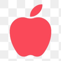 Apple icon png sticker, flat design, transparent background