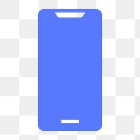 Mobile phone icon png sticker, flat design, transparent background